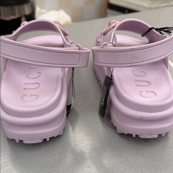 Gucci Light Pink Rubber Mules - Picture 8 of 15